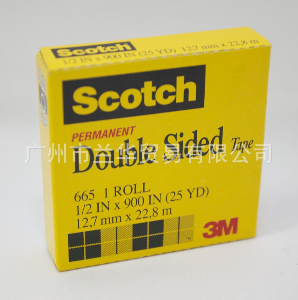 3M ˼�ߣ�Scotch�� 665 1/2*23m ͸��˫�潺�� 12.7mm*23m