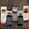 Cartoon women's socks dog pattern socks striped women's cotton socks cross -border hot selling cotton socks