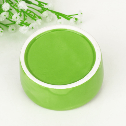 Hamster half-domed ceramic bowl small pet anti-turning and anti-gnawing thickened porcelain bowl hamster food bowl chinchilla rabbit round food bowl