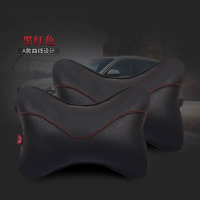 Headrest pair of car pillow car - ablack-and-red