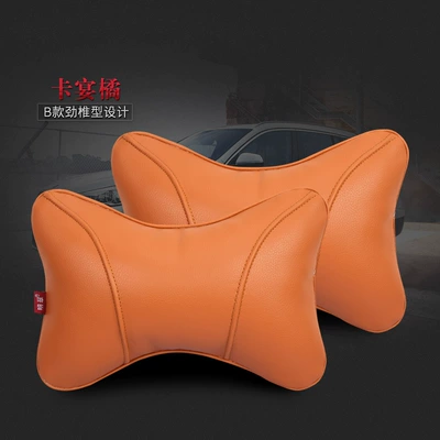 Headrest – silk leather Four Seasons wholesale - bcayenne-orange