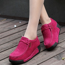 跨境冬季女鞋摇摇厚底豆豆鞋加绒保暖棉鞋孕妇鞋坡跟一件代发