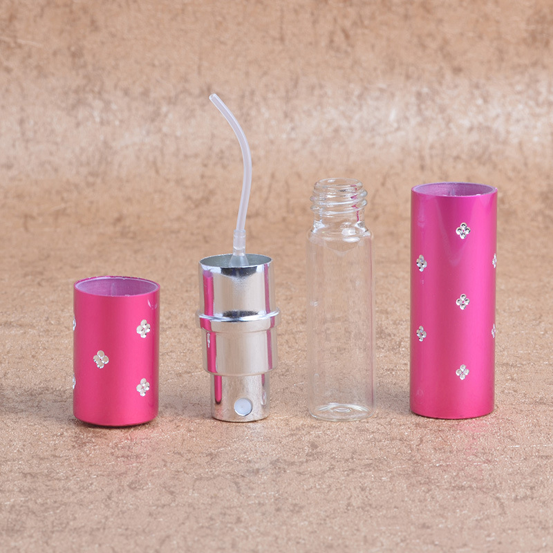 5ml10ml botella de perfume de aerosol Plum Point Cosméticos líquidos de viaje sub-botella portátil botella de perfume incrustado en diamante