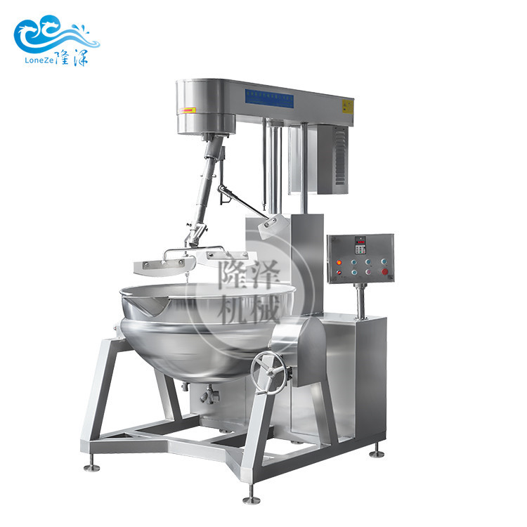 隆泽全自动行星搅拌炒料机 火锅底料炒锅 高粘度酱料熬制夹层锅