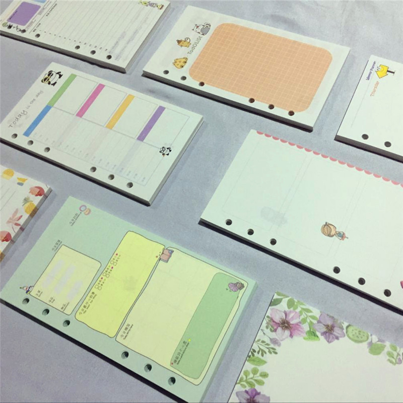 A5 A66-hole Loose-leaf Cartoon Color Inner Core Notebook Book Inner Pages