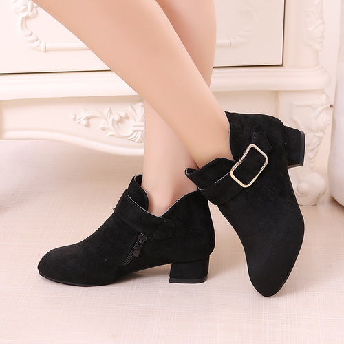 Children's Ankle Boots Autumn/Winter Cotton Boots for Girls with High Heels Princess Shoes for Big Kids Parent-Child Boots