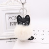 Cute black keychain, pendant, plush doll, bag decoration, kitten, cat, Birthday gift