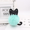 Cute black keychain, pendant, plush doll, bag decoration, kitten, cat, Birthday gift