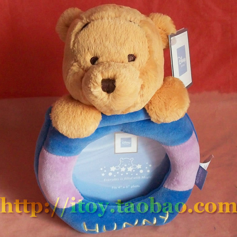 Cute little cute Mickey Winnie the Pooh plush toy doll photo frame photo frame new year birthday gift girlfriend