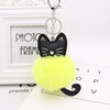 Cute black keychain, pendant, plush doll, bag decoration, kitten, cat, Birthday gift