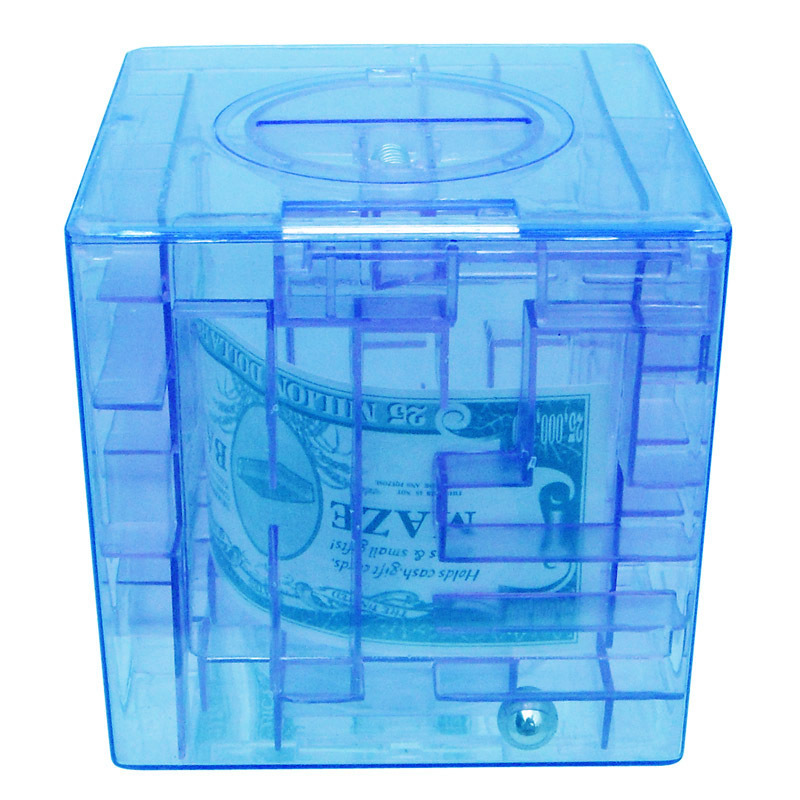 Comercio exterior 3D Laberinto Cubo de Rubik alcancía cuentas de inteligencia de los niños rompiendo la puerta alcancía de plástico juguete Laberinto