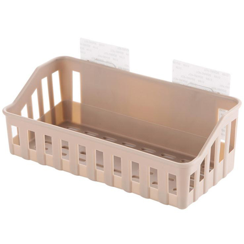 I108 llano hueco de almacenamiento de rack de baño Punch-libre de almacenamiento de plástico rack de baño de pared estante de artículos de tocador