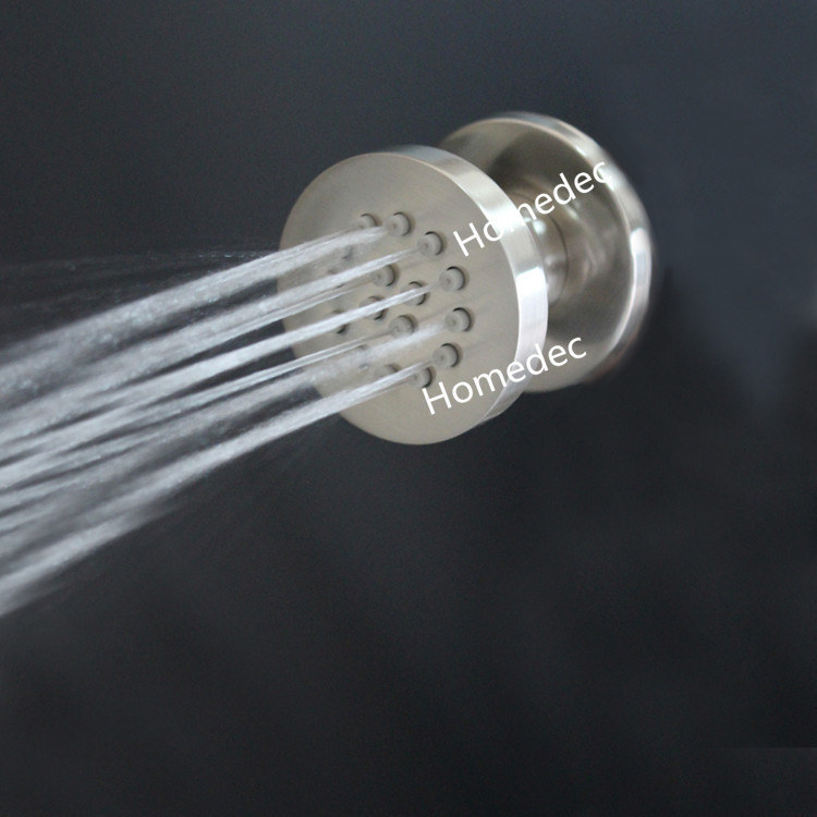 Copper Brushed Shower Concealed Rotatable Waist Spray Round Silicone Nozzle Shower Side Spray Copper Brushed Shower Concealed Rotatable Waist Spray Round Silicone Nozzle Shower Side Spray