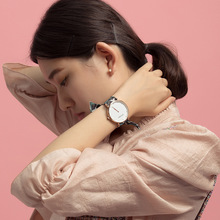 女士手表休闲简约石英表丝巾防水超薄绑带印花学生潮流批发百搭
