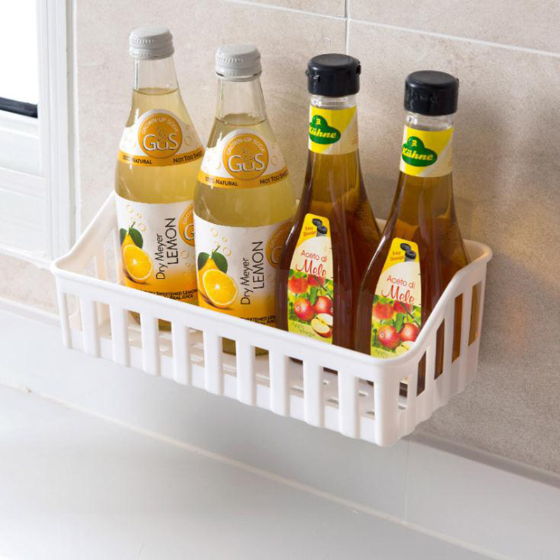 I108 llano hueco de almacenamiento de rack de baño Punch-libre de almacenamiento de plástico rack de baño de pared estante de artículos de tocador