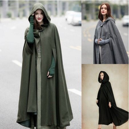 long cloak with hood