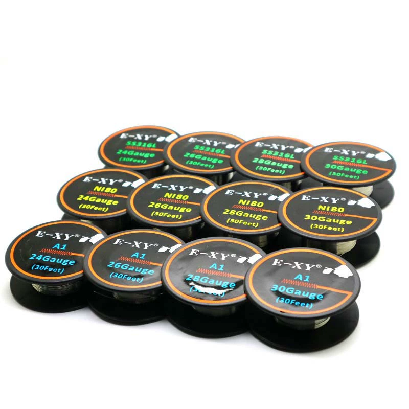 E-XY Нагревательная проволока из нержавеющей стали SS316L, титановая проволока, резистивная проволока Kangtai A1, RDA NI 80, нагревательная проволока