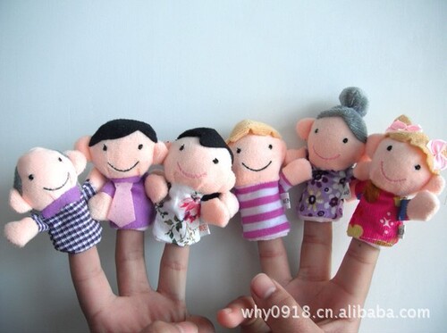 Supply baby toy finger puppet_Love Family finger puppet_Doll