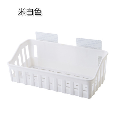 I108 llano hueco de almacenamiento de rack de baño Punch-libre de almacenamiento de plástico rack de baño de pared estante de artículos de tocador