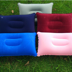 Outdoor Camping Flocked Square Pillow for Napping Inflatable Air Pillow Wholesale Travel Flocked Inflatable Pillow
