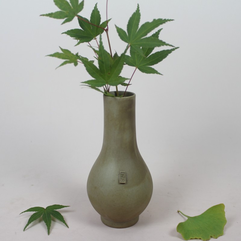 龙泉青瓷小花瓶  陶瓷插花器 装饰摆件插花瓶 展示柜摆件
