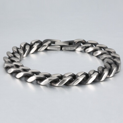  Creative New Metal Bracelet  Personal Accessory Single Weave Four-Sided Grinding Retro Titanium Steel Couple Bracelet Wholesale