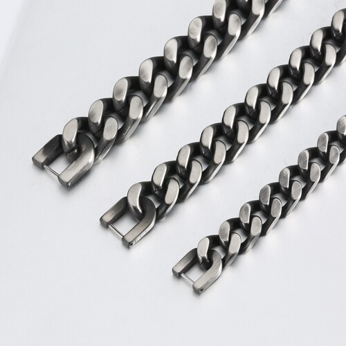  Creative New Metal Bracelet  Personal Accessory Single Weave Four-Sided Grinding Retro Titanium Steel Couple Bracelet Wholesale