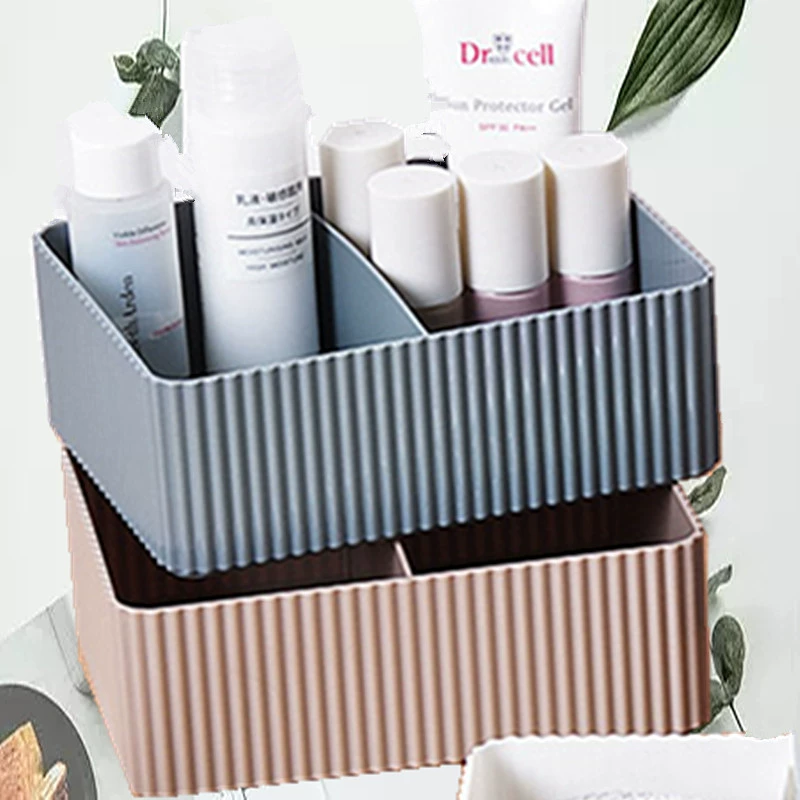 Rectangular Plastic Partition Storage Box, PP, Divided Organizer — Large 20×13×6.5 cm & Medium 16×11.5×5.5 cm