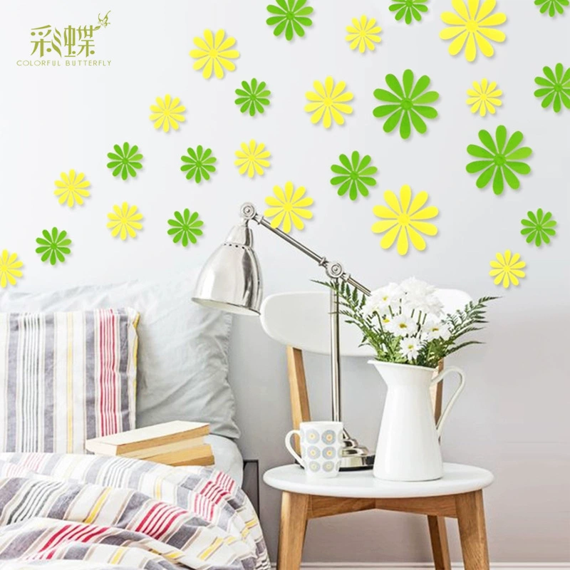 3D Цветочные наклейки на стену Бабочка 12 шт. В упаковке сплошные цветные наклейки стеклянный шкаф детский сад детская комната креативное украшение