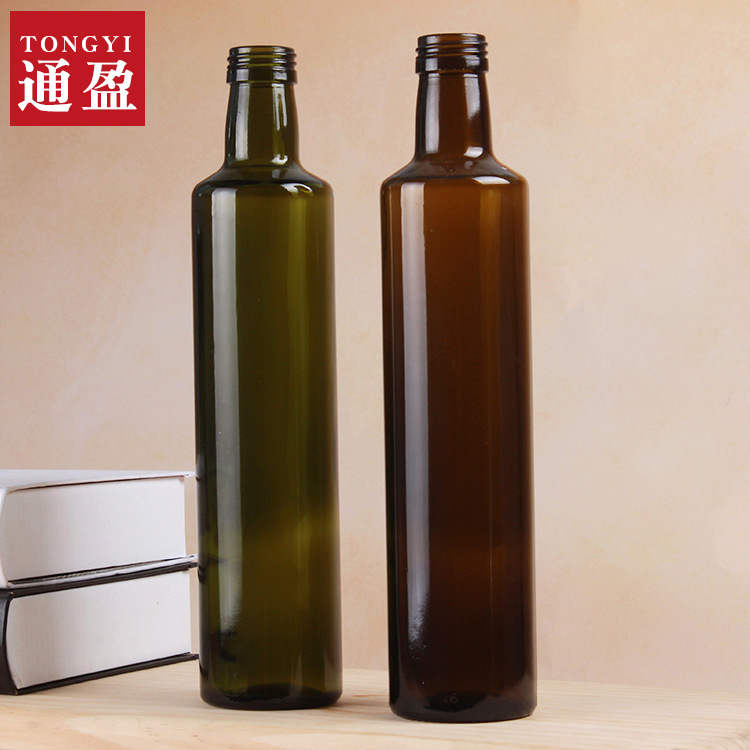 250ml玻璃瓶500ml橄榄油瓶 山茶核桃油瓶 茶色避光玻璃油瓶