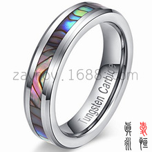 2024新款戒指时尚欧美外贸饰品 5mm宽个性贝壳戒指指环