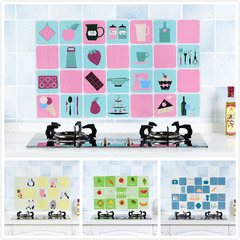 T self-adhesive high temperature and oil-proof stickers, stove tile wall stickers, kitchen waterproof wallpaper, oil-proof paper and fumes