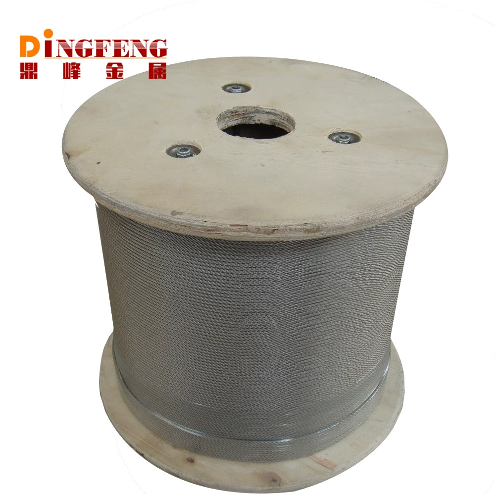 Трос из нержавеющей стали 304, трос из нержавеющей стали 316, оцинкованный стальной трос Dingfeng