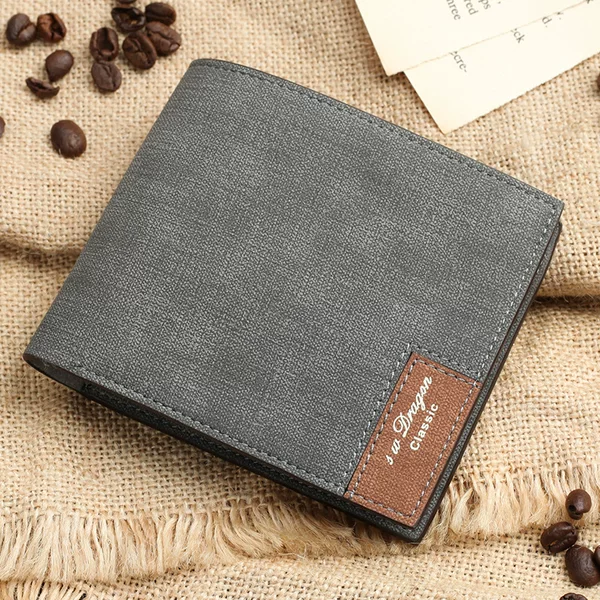 SWDVOGAN men's wallet horizontal retro PU leather wallet Korean thin fashion leather wallet spot wholesale