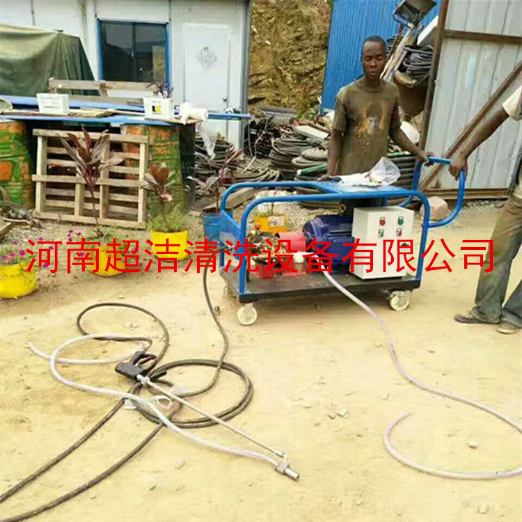 工业电动高压清洗机350公斤压力380v全铜泵头除锈清洗机 轮式拖动