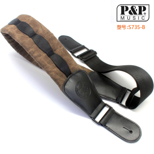 PP guitar strap, high-end genuine leather guitar strap, musical accessories cross-border, Amazon WISH cross-border