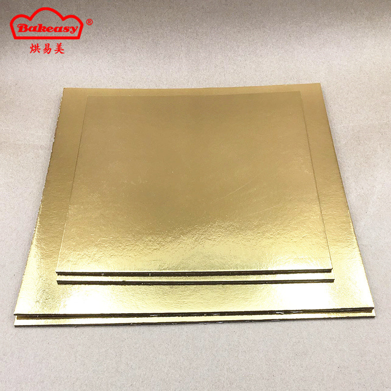 2,5mm de espesor cuadrado pastel soporte inferior caja de pastel de cumpleaños soporte inferior para hornear pastel papel duro almohadilla inferior