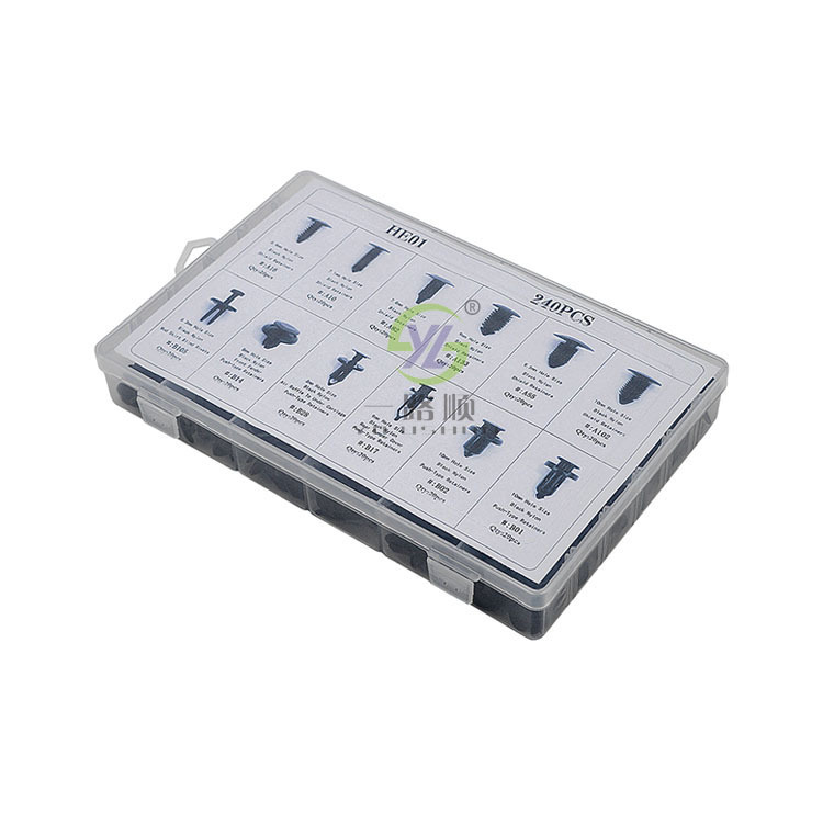 Adecuado para Ford Honda yilushun marca 240 unids caja hebilla cuerpo nylon clip de plástico clavo