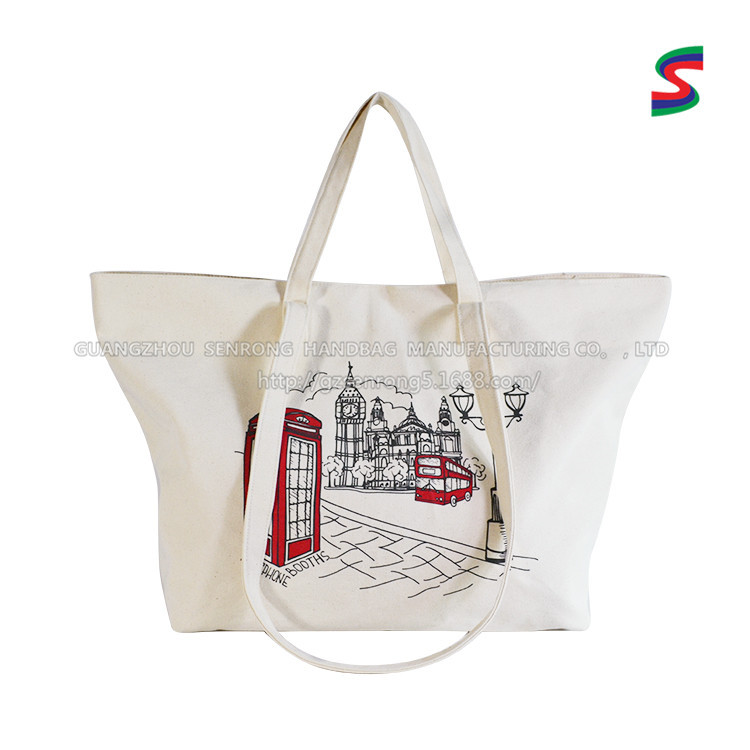 10安数码印文艺风淳朴胚布棉布袋定做 街拍帆布包定做手提购物袋