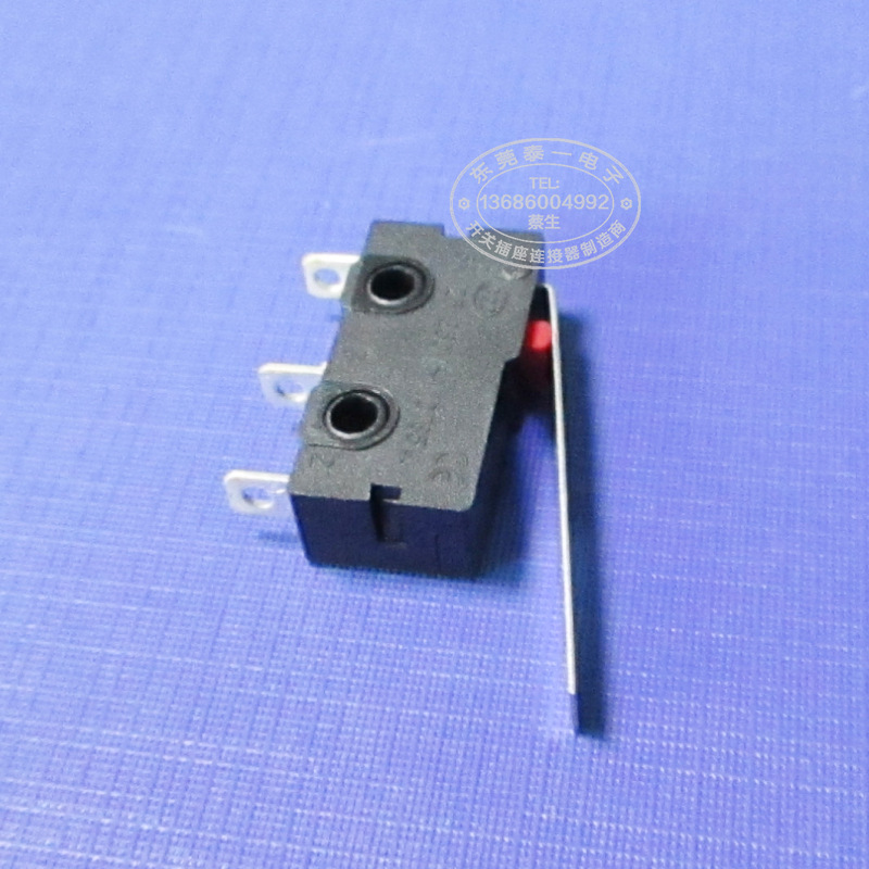 轮胎压力计小型行程开关柄长25-40可定 制三脚直柄微动开关KW12-C