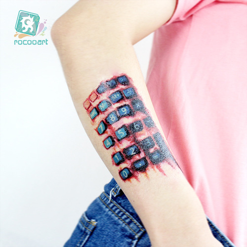 Halloween tattoo sticker realistic original horror bloodstain scar cover tattoo sticker blood lips tattoo