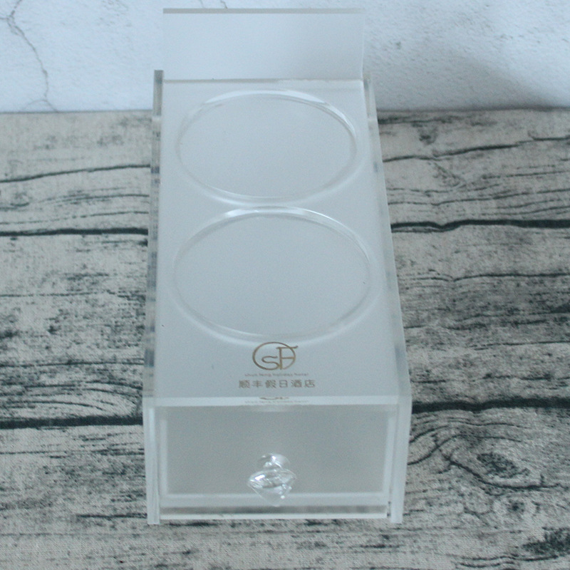 厂家批发亚克力 酒店宾馆牙具盒  浴室洗漱用品收纳盒 可印刷LOG0