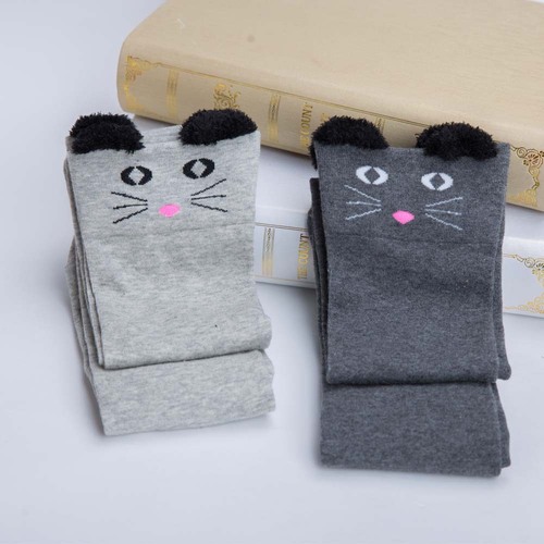 Cat cotton stockings cartoon socks base socks fashionable and cute over-the-knee high socks thigh-over-the-knee socks