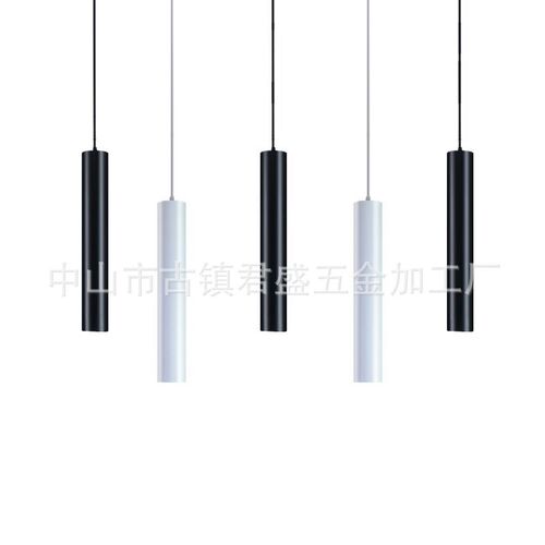 Long tube surface mounted LED restaurant bar front desk chandelier cylindrical tube spotlight bedside chandelier
