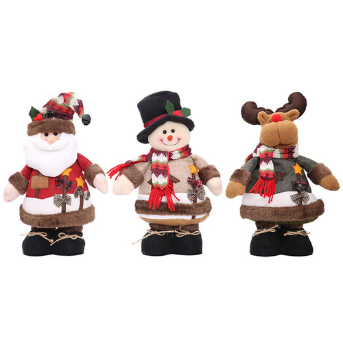 Santa Claus Holiday Gift Doll Children's Doll Toy Snowman Deer Window Decoration