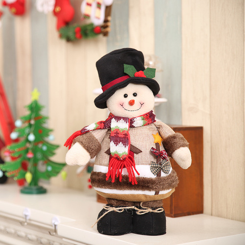 Santa Claus Holiday Gift Doll Children's Doll Toy Snowman Deer Window Decoration