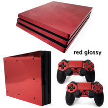 ps4 pro 贴膜 贴纸 炫彩贴 电镀红 decal skin sticker vinyl