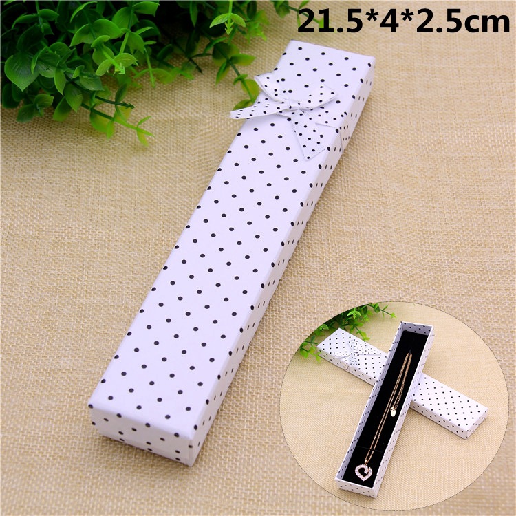 现货蝴蝶结发簪挂件表带礼品盒长方形饰品盒天地盖项链包装盒