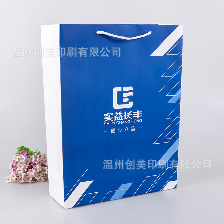 印刷厂牛皮白卡纸购物包装袋广告服装手提礼品包装纸质袋子批发