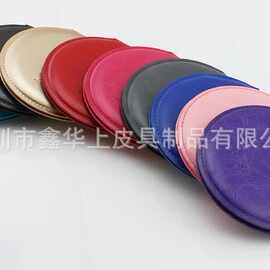 工厂直供真皮 仿皮 PU化妆镜 皮质妆镜